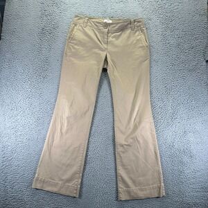 Loft Ann Taylor Marisa Pant Womens 6 Brown Cotton Chino Bootcut Preppy Business